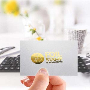 Business Cards with Gold Stamp
