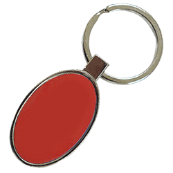Oval Keychain Red