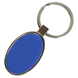 Oval Keychain Blue