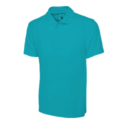 Polo Shirt Cyan Large