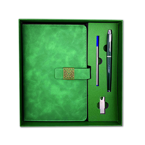 Notebook Pen & USB Gift Set Green GK03