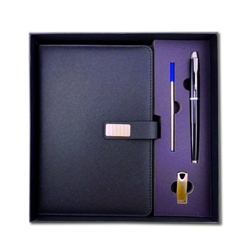 Notebook Pen & USB Gift Set Black GK04