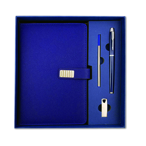Notebook Pen & USB Gift Set Blue GK04