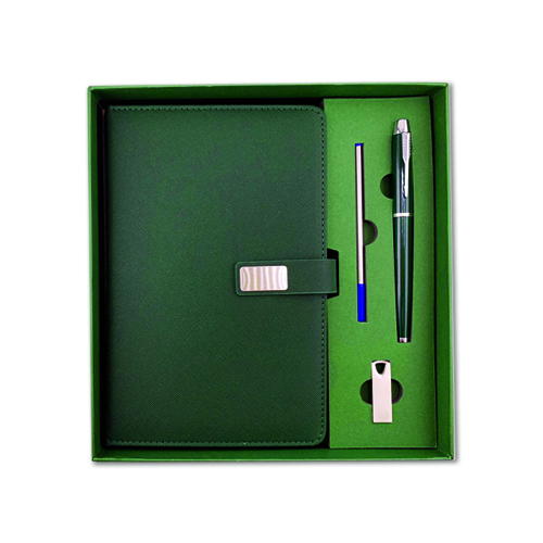 Notebook Pen & USB Gift Set Green GK04