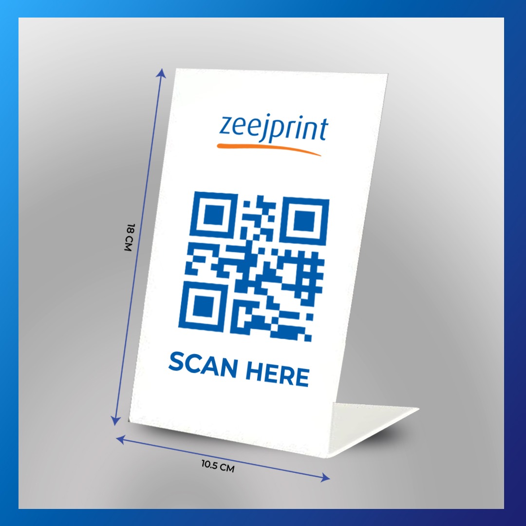 Acrylic QR Code Display Stand L Shape