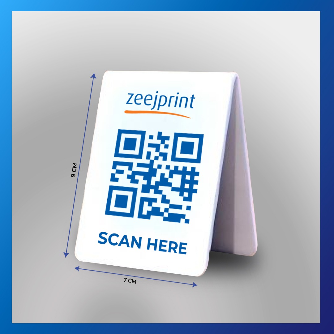Acrylic QR Code Display Stand V Shape